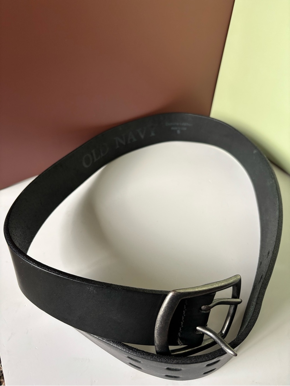 OLD NAVY Women’s Black Leather Belt, Small